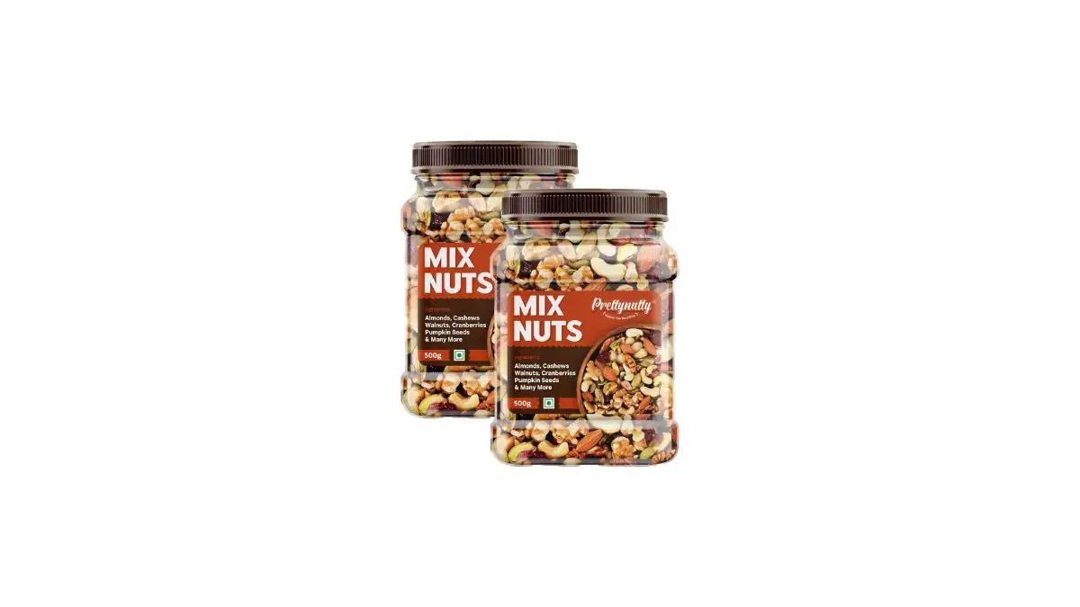 PrettyNutty Healthy Nutmix Pack, mixed dry fruits 1 kg price, premium combo
