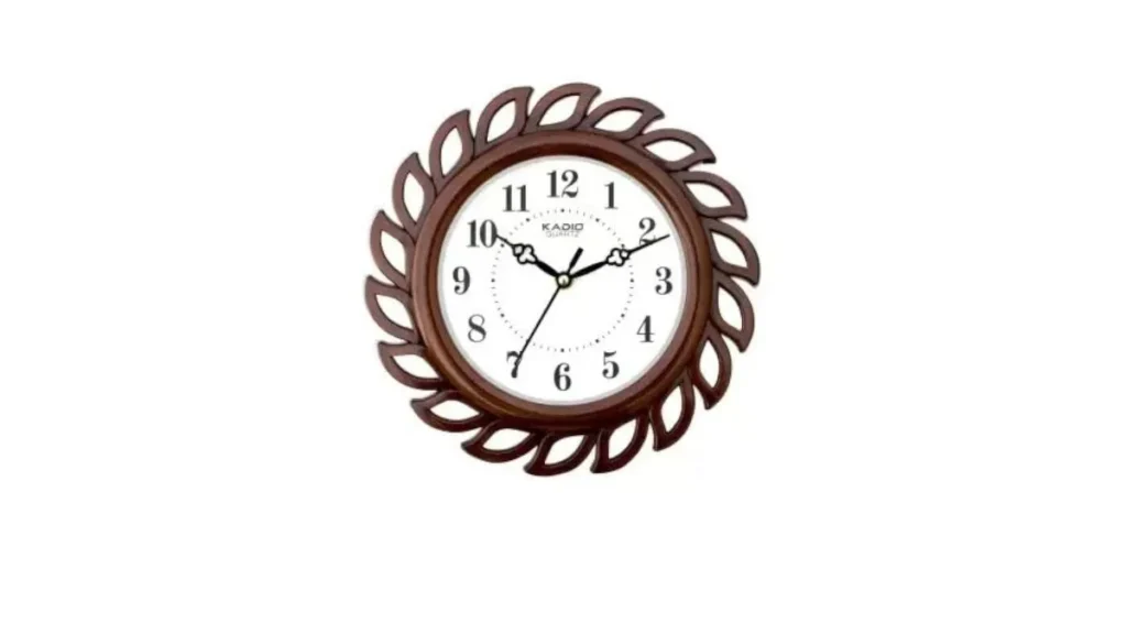 Wall Clock for Bedroom Under 200 – Stylish Kadio Brown Glass Design