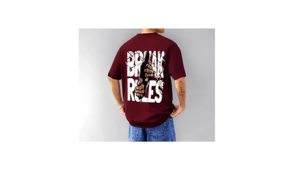 AUSK Oversized Men’s T Shirt Gym Wear Trendy Graphic Printed T-Shirt