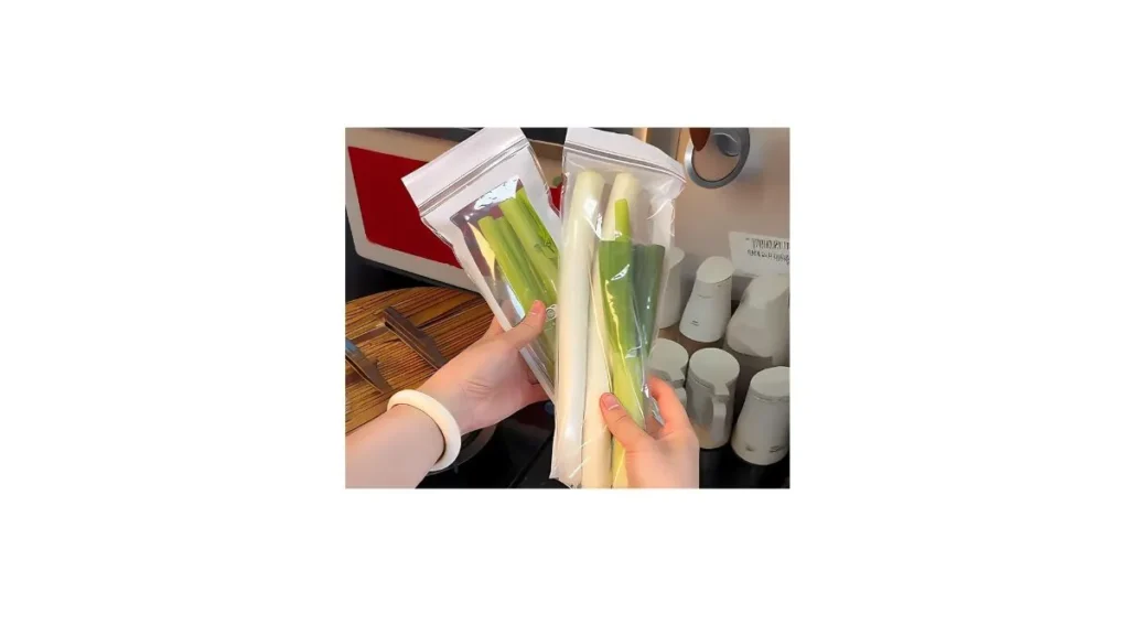 Vegetable Food Storage Bags for Fridge – Reusable Double Seal Ziplocks