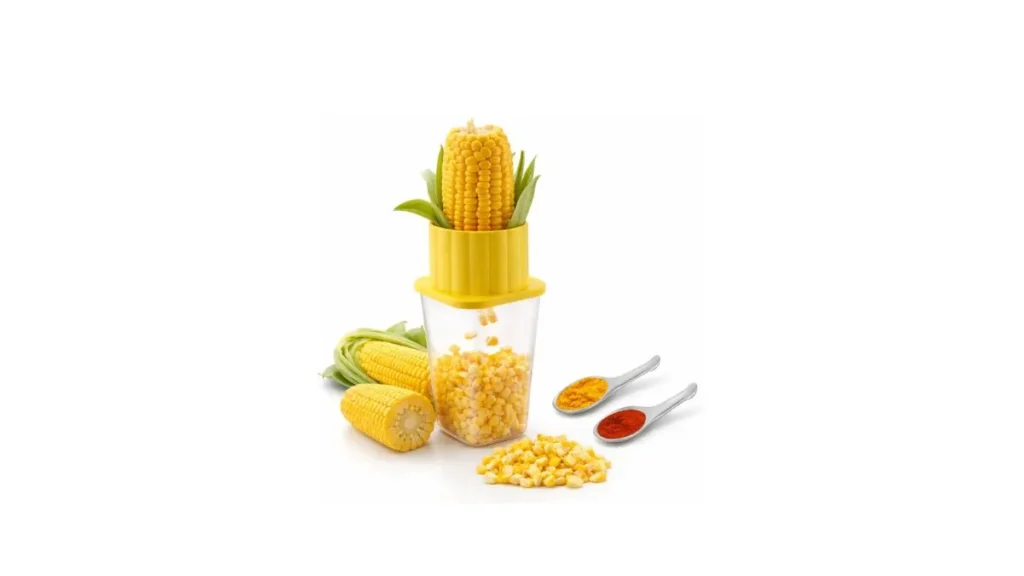 Zalak Corn Peeler with Stainless Steel Blade Cutter & Seeds Remover Tool