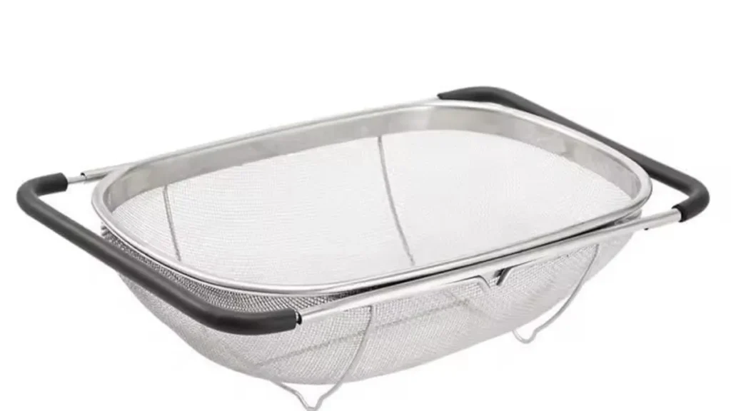 Best Over The Sink Colander Strainer Basket with Stainless Steel Mesh